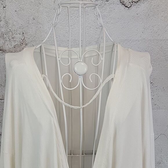 Free People Elegant Cream Draped Blouse In Summer White Womens Size S(Runs Big) - Picture 2 of 12